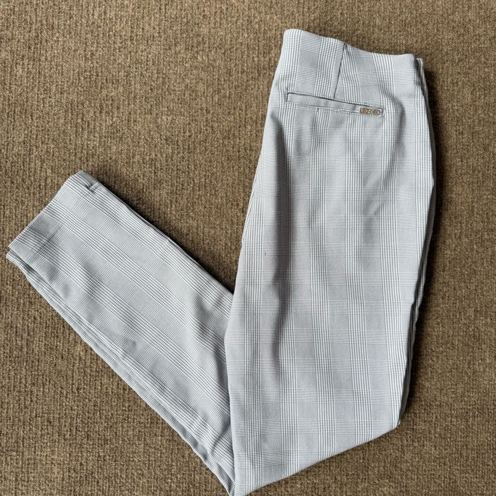 NWOT Calvin Klein Gray Plaid High-Waisted Trouser Pants